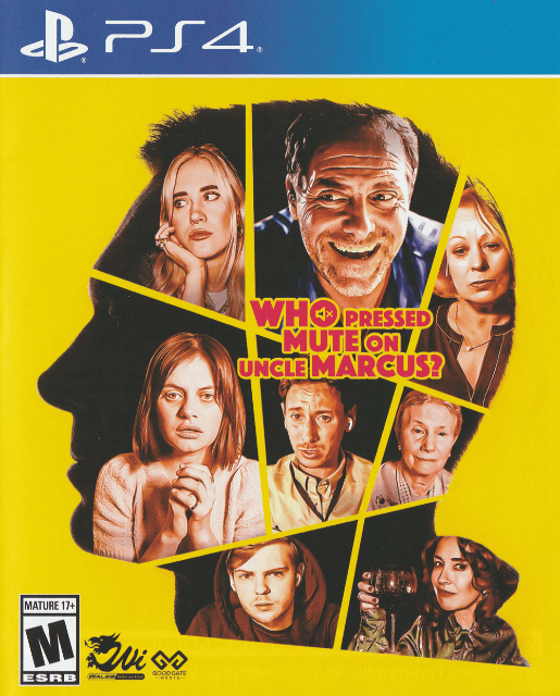 Who Pressed Mute on Uncle Marcus box art for Playstation 4